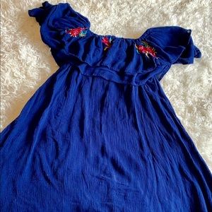 Mexican Tradition Over the Shoulder Flower DressXS